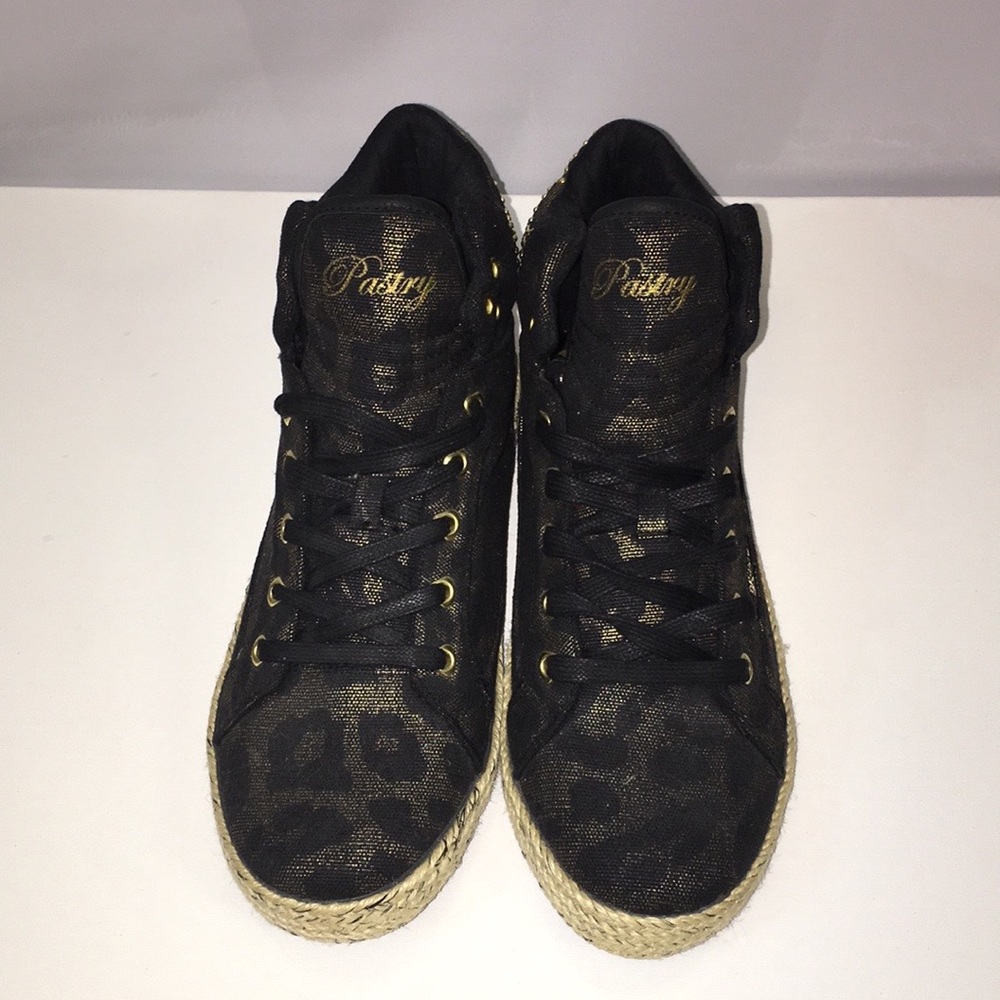 Pastry Black Leopard Hi-Top Studded Sneakers